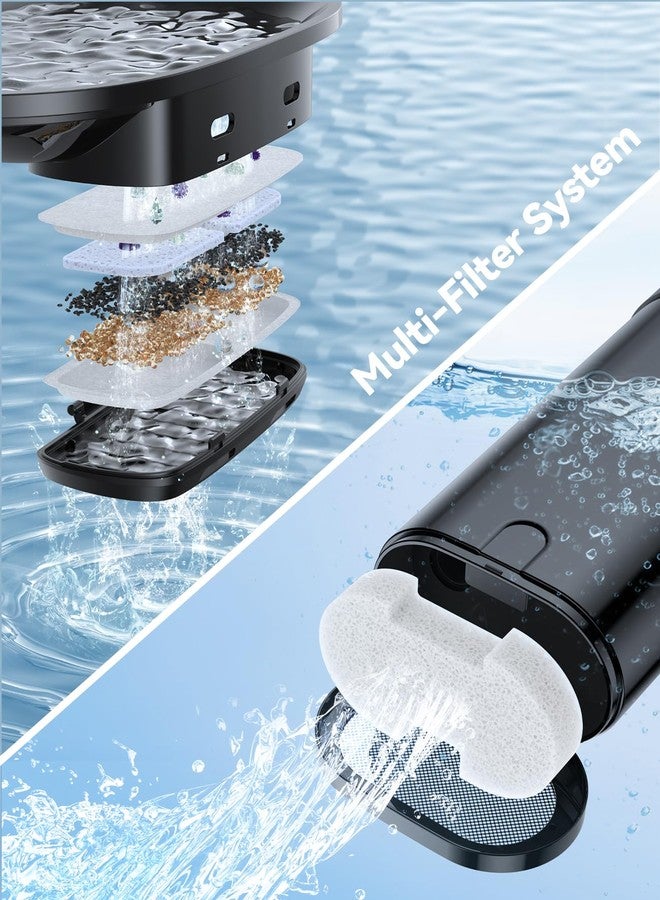 FEELNEEDY 6 Pack Filter for Cat Water Fountain & 6 Pack Sponges Filter Replacement for 135 fl oz/4L Cat Water Fountain FN-W07 - Image 3