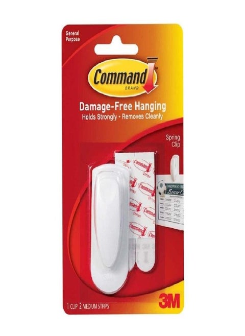 Command Spring Clip 1 Clip And 2 Adhesive (6 Pack)