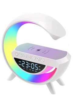 RGB Table Lamp Speaker, AN-2304, Rechargeable Battery, USB/TF/AUX Support, White Color