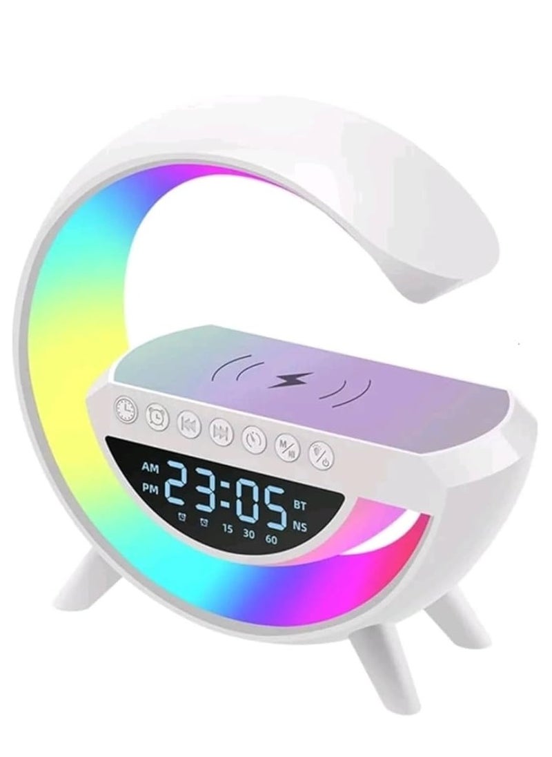 Generic - RGB Table Lamp Speaker, AN-2304, Rechargeable Battery, USB/TF/AUX Support, White Color - Image 1