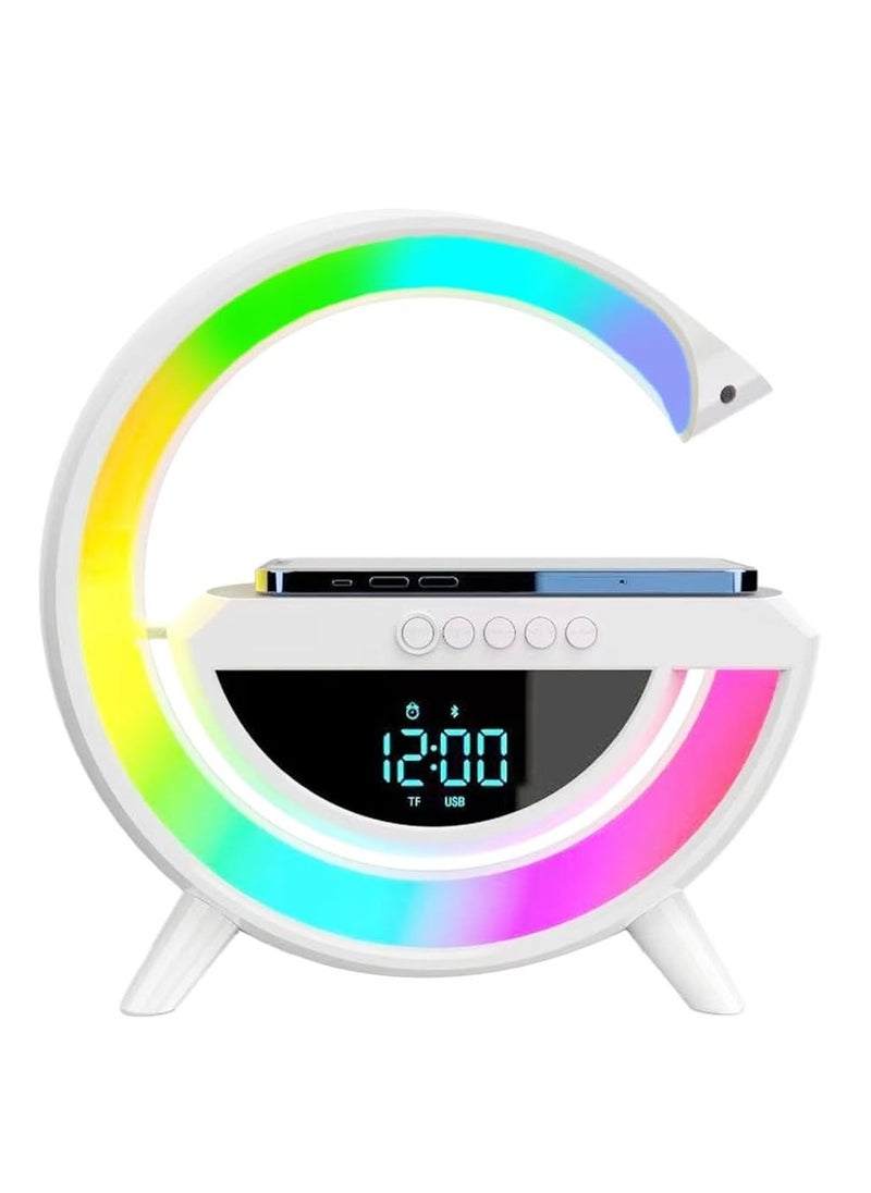 Generic - RGB Table Lamp Speaker, AN-2304, Rechargeable Battery, USB/TF/AUX Support, White Color - Image 1