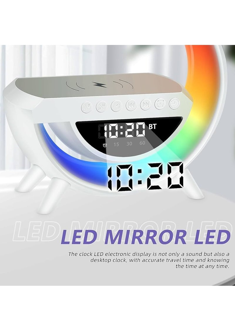 Generic - RGB Table Lamp Speaker, AN-2304, Rechargeable Battery, USB/TF/AUX Support, White Color - Image 1