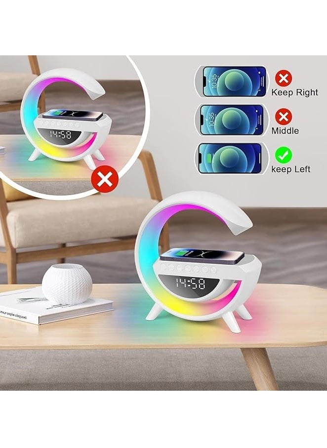 Generic - RGB Table Lamp Speaker, AN-2304, Rechargeable Battery, USB/TF/AUX Support, White Color - Image 1