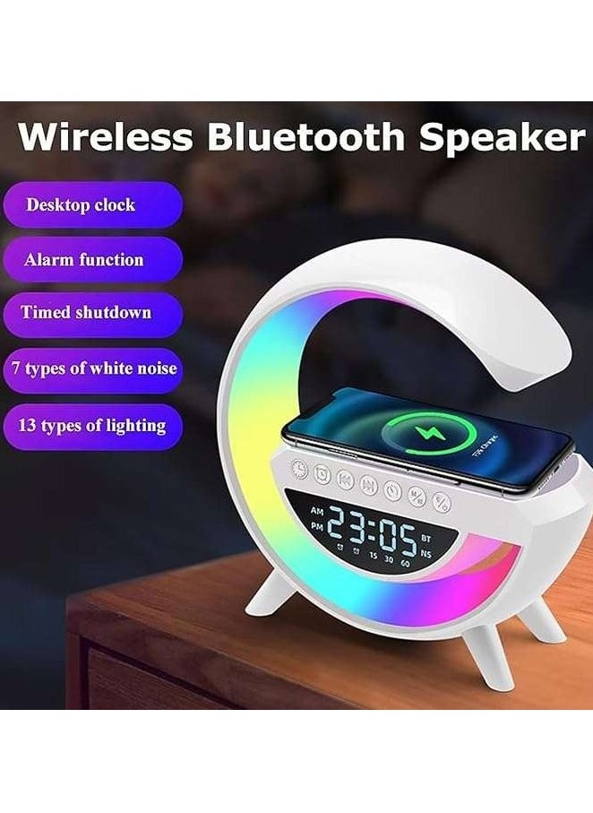 Generic - RGB Table Lamp Speaker, AN-2304, Rechargeable Battery, USB/TF/AUX Support, White Color - Image 1