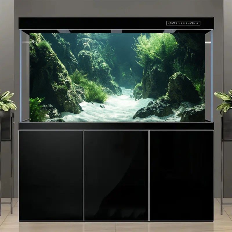 Removable Self Adhesive Aquarium Background Wallpaper Vinyl Sticker For Fish Tank Decoration 50X120 - Image 1