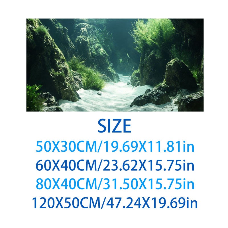 Removable Self Adhesive Aquarium Background Wallpaper Vinyl Sticker For Fish Tank Decoration 50X120 - Image 2