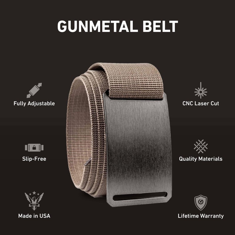 GRIP6 Belt for Men - Adjustable, Durable, Nylon Belt for Casual, Tactical, Hiking, and EDC - Ideal Mens Belts for Jeans, Golf, and Concealed Carry - Image 2