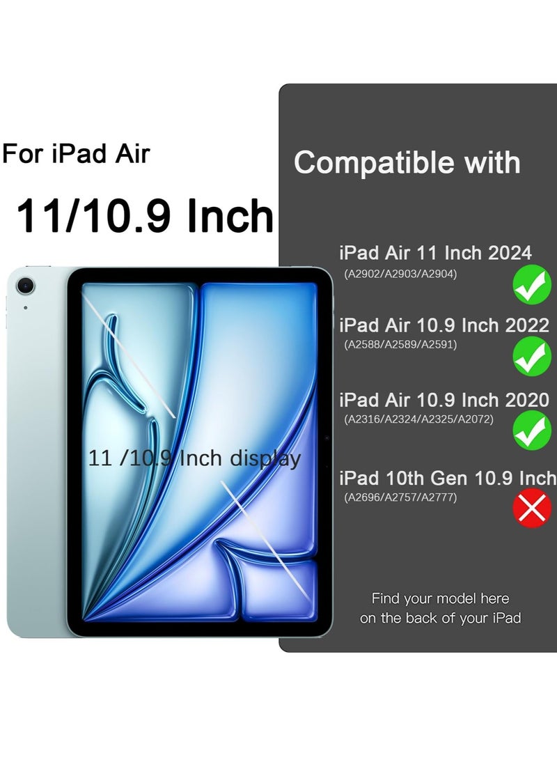 ميجوفاست جراب متوافق مع iPad Air من الجيل السادس مقاس 11 بوصة M2 2024 لجهاز iPad Air 5th من الجيل الرابع 2022 2020 مقاس 10.9 بوصة مع حامل قلم وخاصية السكون والاستيقاظ التلقائي - Image 2