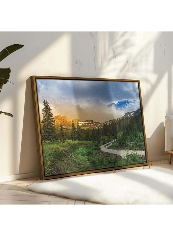 Home Gallery Beautiful Mountain Landscape With Green Trees Canvas Wall Art  - Image 1