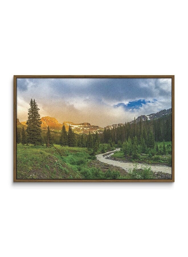 Home Gallery Beautiful Mountain Landscape With Green Trees Canvas Wall Art  - Image 3