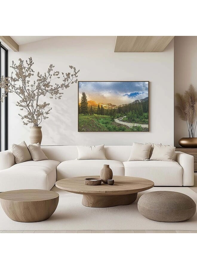Home Gallery Beautiful Mountain Landscape With Green Trees Canvas Wall Art  - Image 2