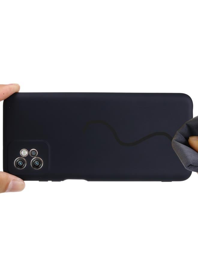 اس-توب جراب لهاتف Motorola Moto G32 4G بلون سادة من السيليكون السائل المقاوم للسقوط مع تغطية كاملة - Image 3