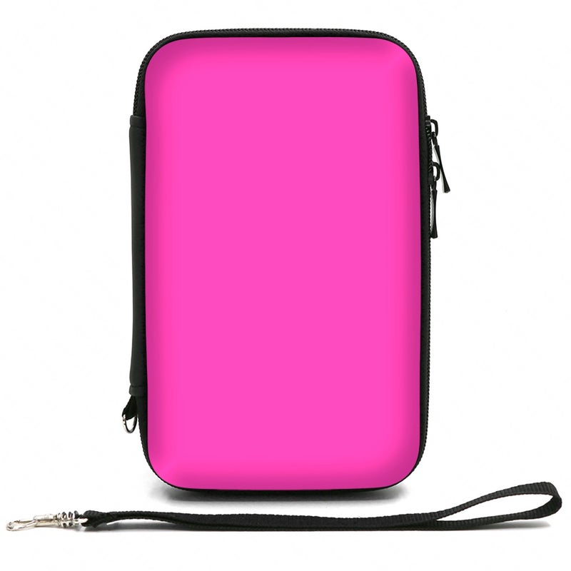 ADVcer 3DS Case, EVA Waterproof Hard Shield Protective Carrying Case with Detachable Hand Wrist Strap Compatible with Nintendo 3DS, 3DS XL, New 3DS, DSi, DSi XL, DS, DS Lite (Fuchsia) - Image 4
