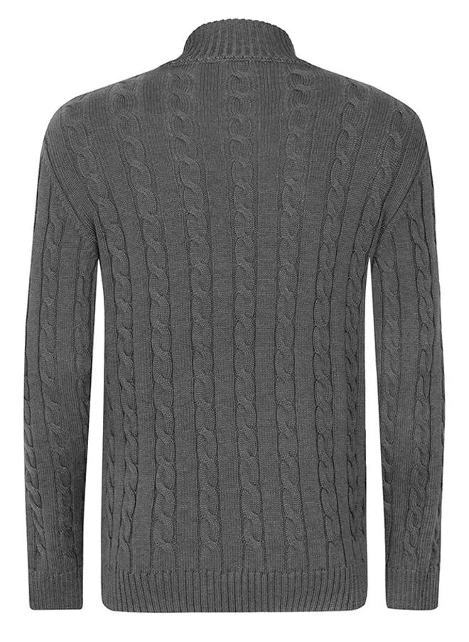 FELIX HARDY Cable knit half zip jumper
