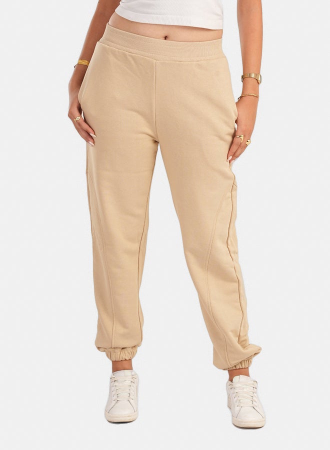 Carina Milton Beige Lounge Pants - Image 1