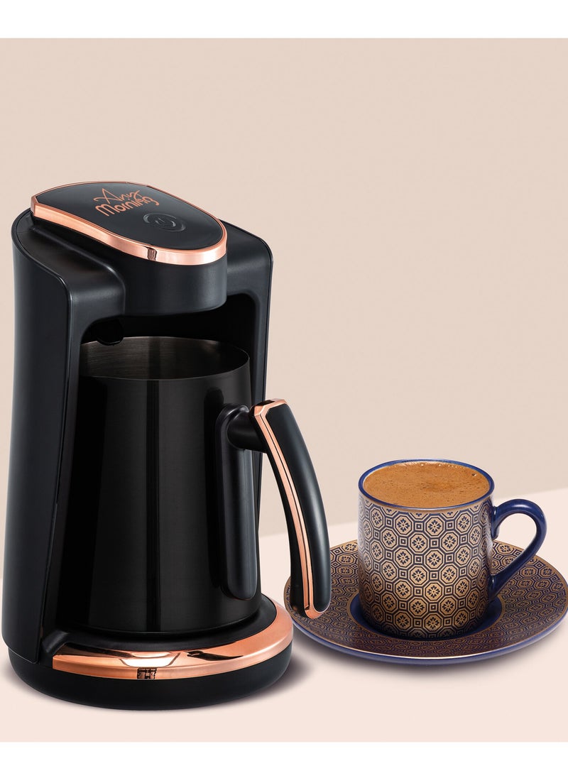 Any Morning Turkish Coffee Maker 250ml, Stainless Steel Double Spout Pot, Auto Shut Off, Boil Dry Protection, 400Watts - LI23201S  - Image 2