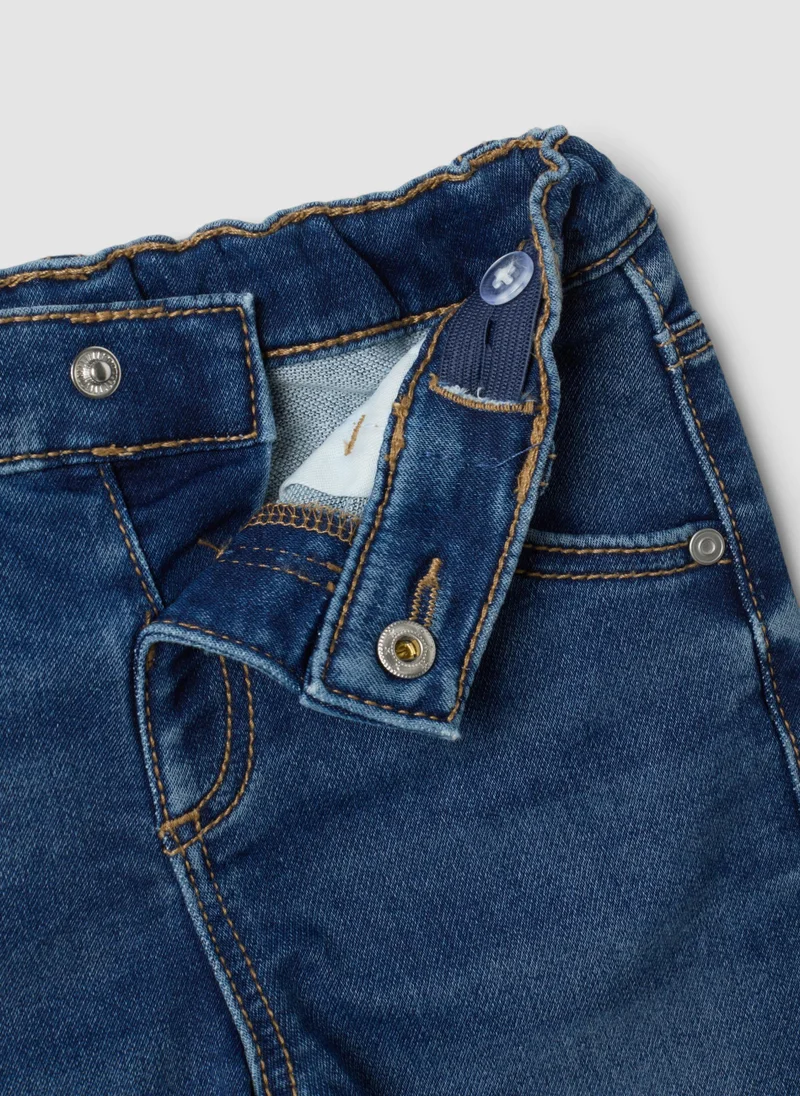 Ovs  OVS Dark Blue Stretch-Cotton Denim Jeans, Regular Fit For Baby Boy for Men | Best Price UAE