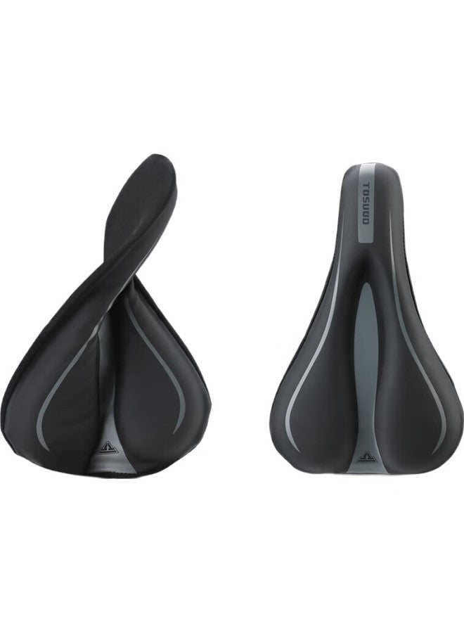 TOSUOD Mountain And Road Bicycle Seat Cover, Thickened Silicone Soft Cushion, Cycling Equipment Accessory - Image 1