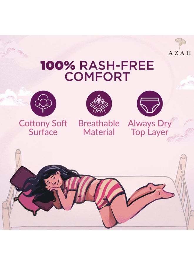 Azah Teen Disposable Period Panty for Girls (XS-S for 9–11 Years Old) | Heavy Flow Coverage | 12-Hour Leak Protection | 360° Coverage | Panty-Like Fit | Ideal for School & Overnight Use | Pack of 5 - Image 2