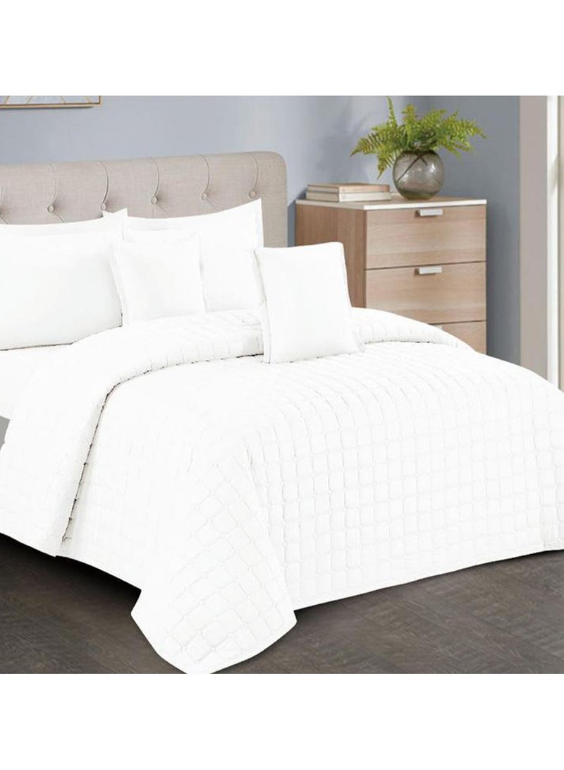 ROSHAN Plain Double Comforter Set – 6 Pieces – Quilt 250×230 cm – Full Sheet 200×200+30 cm - Image 2