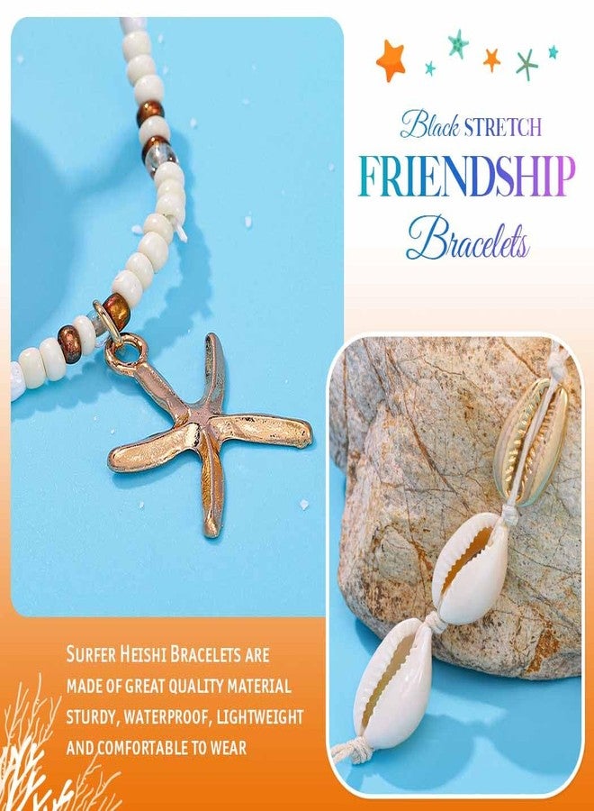 Latious Beach Jewelry Starfish Bracelet Seashell Bead Bracelets for Women (L-Shell-7 PCS) - Image 5