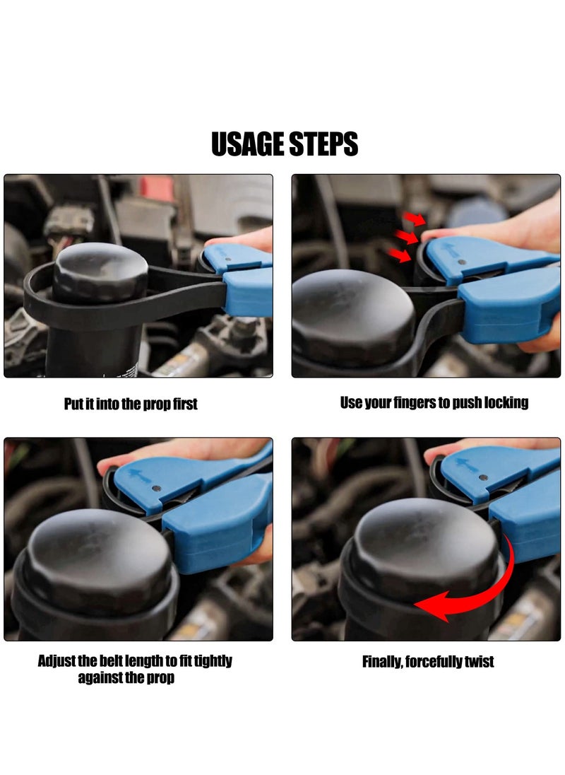 SYOSI - Strap Wrench, Plumbing Rubber Strap Wrench, Oil Filter Wrench Set, Use as Jar Opener, Pipe Wrench, Rubber Strap Wrenches Used by Mechanics, Plumbers (6 IN +8IN) (2 Pack) - Image 1