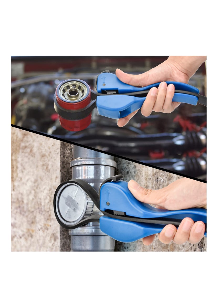 SYOSI - Strap Wrench, Plumbing Rubber Strap Wrench, Oil Filter Wrench Set, Use as Jar Opener, Pipe Wrench, Rubber Strap Wrenches Used by Mechanics, Plumbers (6 IN +8IN) (2 Pack) - Image 1