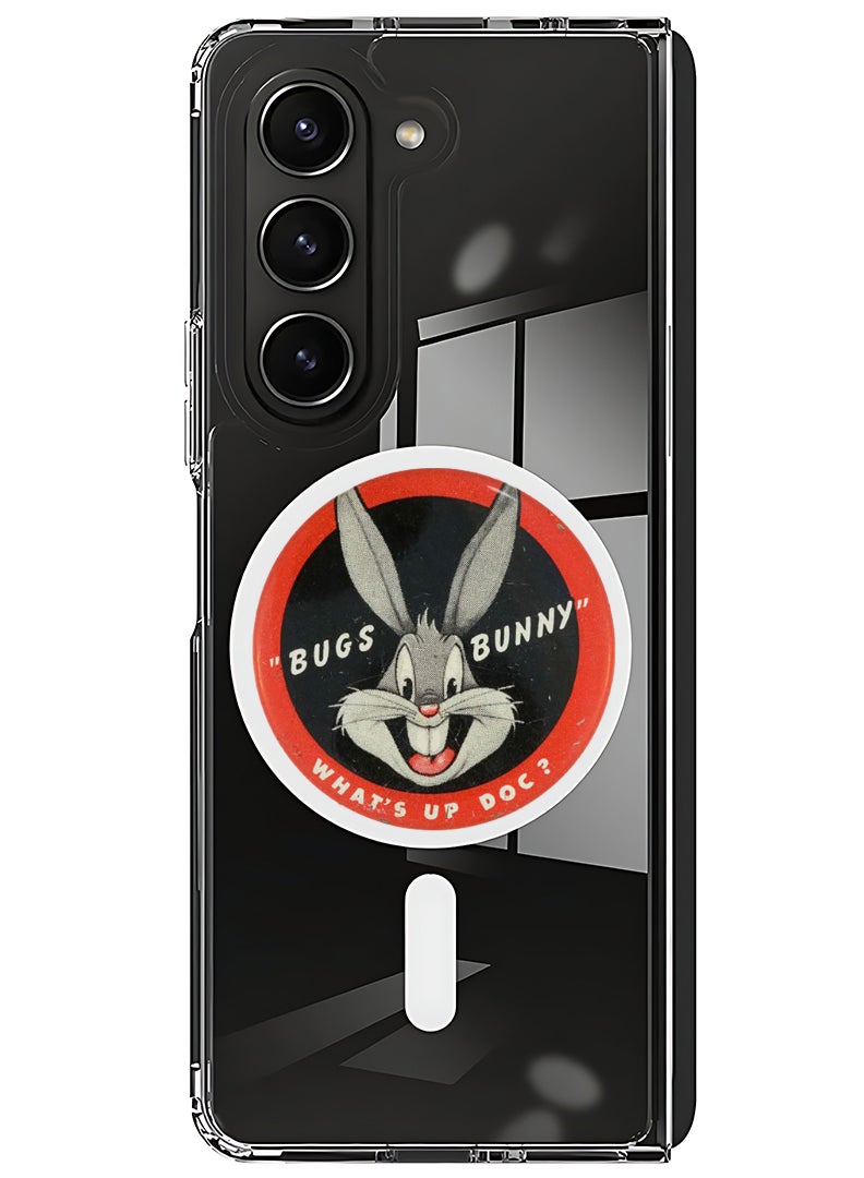 Theodor Magnetic Case for Samsung Galaxy Z Fold 5 Compatible with MagSafe Wireless Charging, Shockproof Phone Bumper Cover Bugs Bunn - Image 1