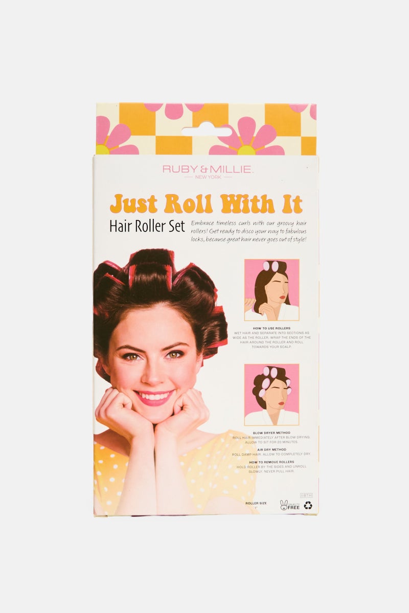 Ruby  Millie 12 Pcs Hair Roller Set, Multicolor  - Image 1
