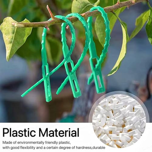 Sunkizzrs® Plant Ties Strap (100-Pcs x 17cm)—Reusable, Adjustable, Gentle Plant Support Ties for Effective Growing—Multi-Use Support Tie Tape for Gardening, Wire Organizer, Cable Management (Plastic) - Image 4