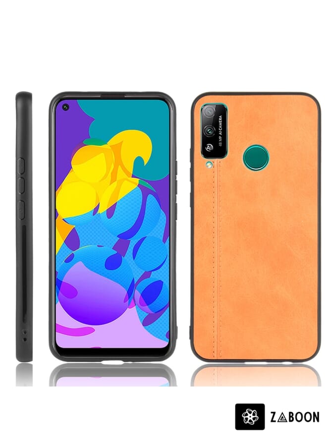 Zaboon Protective Case Cover For Huawei Honor Play 4T Shockproof Sewing Cow Pattern Skin PC + PU + TPU Case - Image 1