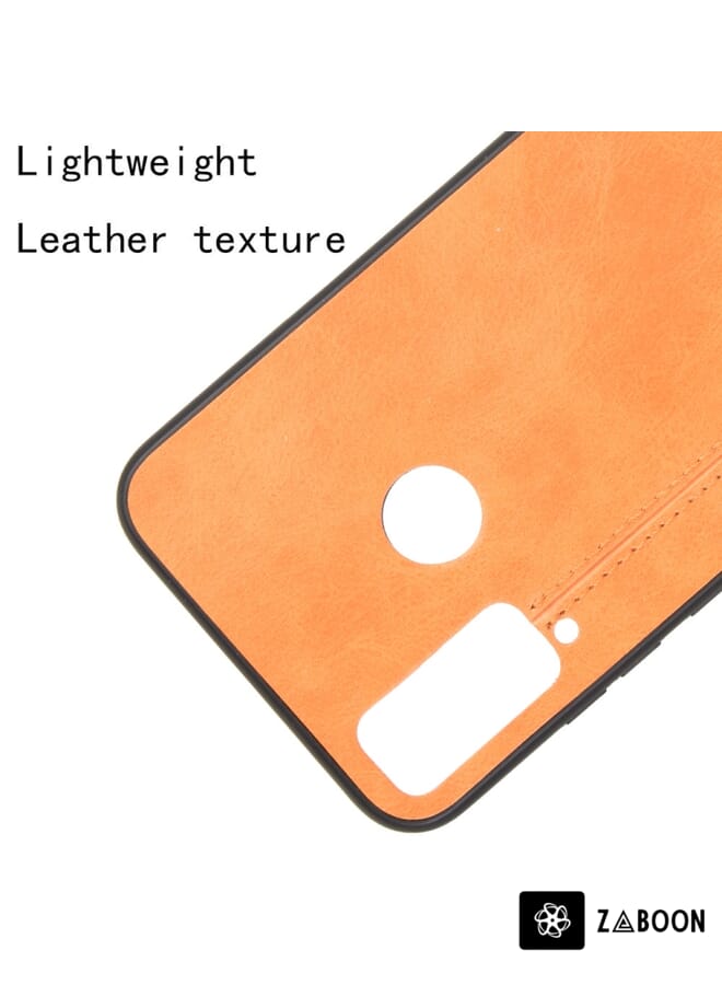 Zaboon Protective Case Cover For Huawei Honor Play 4T Shockproof Sewing Cow Pattern Skin PC + PU + TPU Case - Image 4