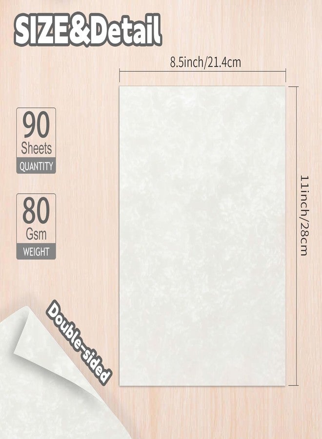 fuceury 90PCS Vintage Paper 8.5 x 11 in Parchment paper for Writing Letter writing Paper, Decorative Printer Paper for Invitation, Letter, Resume, Award, Diploma, Art, Craft, Certificate Antique (Cream) - Image 2