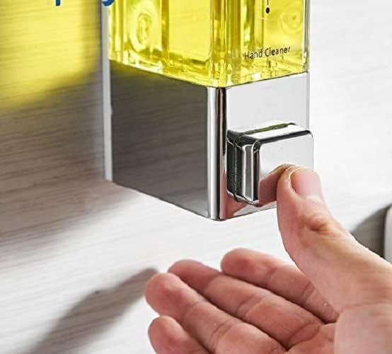 SUNBIRD Wall Mounted Liquid Soap Dispenser 350ML Silver Chrome Dispenser Shower Bathroom Lotion Bath Pump Dispensers, Pack of 1 - Image 2