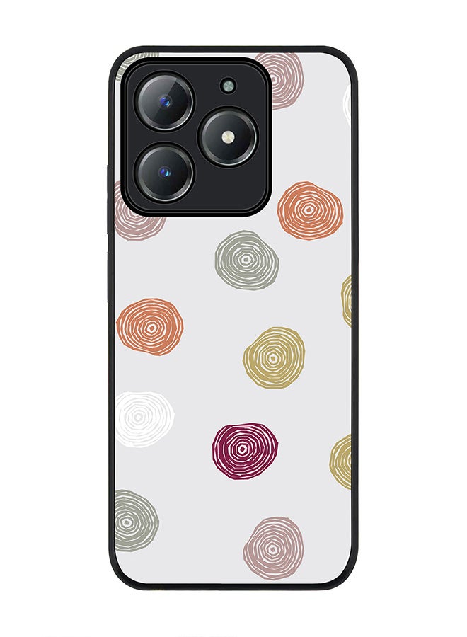 Stylizedd For Realme C63 / Realme C61 4G Case,Slim fit Camera Protection, Shockproof Thin Phone cover  - Circular Scribbles - Image 1