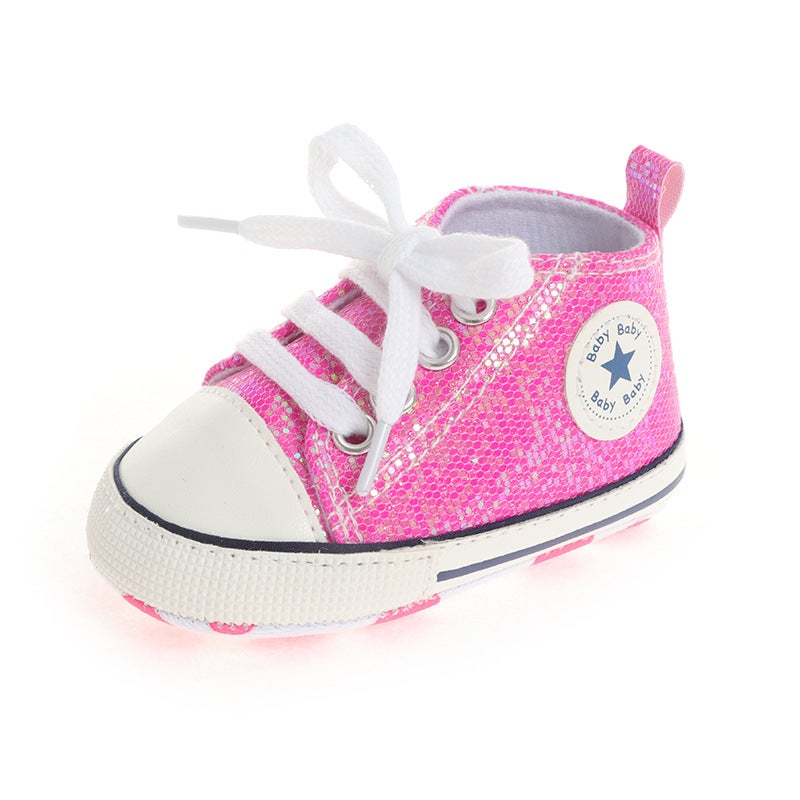 Baby Sneakers Canvas Shoes Special Sale Sequin Rose 