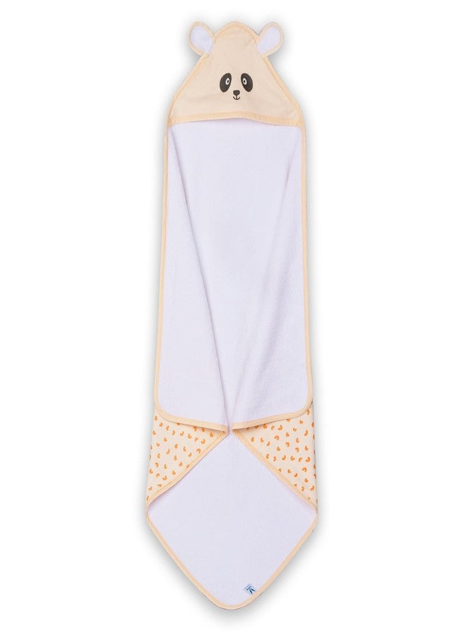 VAYA LY'L-Sun Baby Hooded Towel, Ultra Soft & Quick Absorbent Bath Towel for Newborns & Toddlers, 100% Cotton, Gentle on Baby’s Skin, Lightweight & Travel-Friendly, Color - Panda - Image 2
