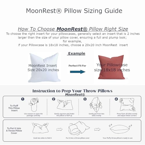 MoonRest® Premium Lumbar Polyester 100% Cotton Fabric Filled with 100% Pure Virgin Synthetic Fiberfill Decorative Throw Pillow Insert Stuffer Form for Sofa Couch Cushion Bedroom 14x36” - Image 5