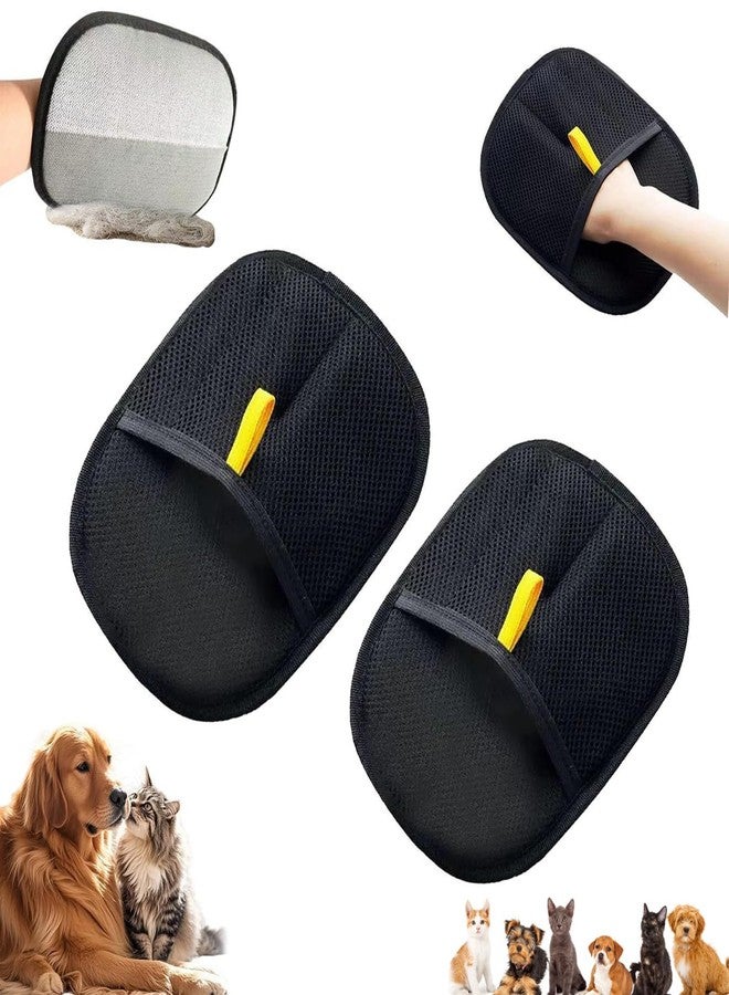 زيتوب قفازات وفرشاة Zittop لإزالة شعر الحيوانات الأليفة الساكن، قطعتان، قابلة لإعادة الاستخدام وفعالة للعناية بشعر الحيوانات الأليفة، والملابس، والأرائك، والأثاث، والسجاد، ومقاعد السيارات - Image 1