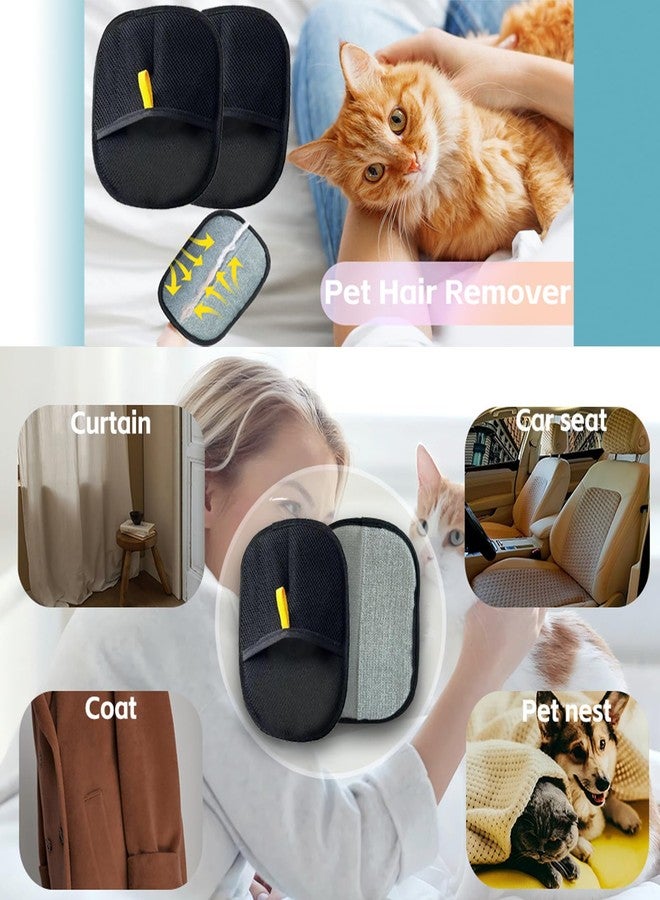 زيتوب قفازات وفرشاة Zittop لإزالة شعر الحيوانات الأليفة الساكن، قطعتان، قابلة لإعادة الاستخدام وفعالة للعناية بشعر الحيوانات الأليفة، والملابس، والأرائك، والأثاث، والسجاد، ومقاعد السيارات - Image 5