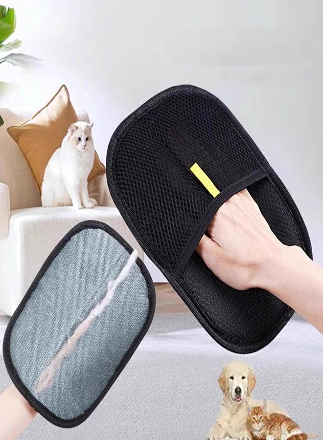 زيتوب قفازات وفرشاة Zittop لإزالة شعر الحيوانات الأليفة الساكن، قطعتان، قابلة لإعادة الاستخدام وفعالة للعناية بشعر الحيوانات الأليفة، والملابس، والأرائك، والأثاث، والسجاد، ومقاعد السيارات - Image 3