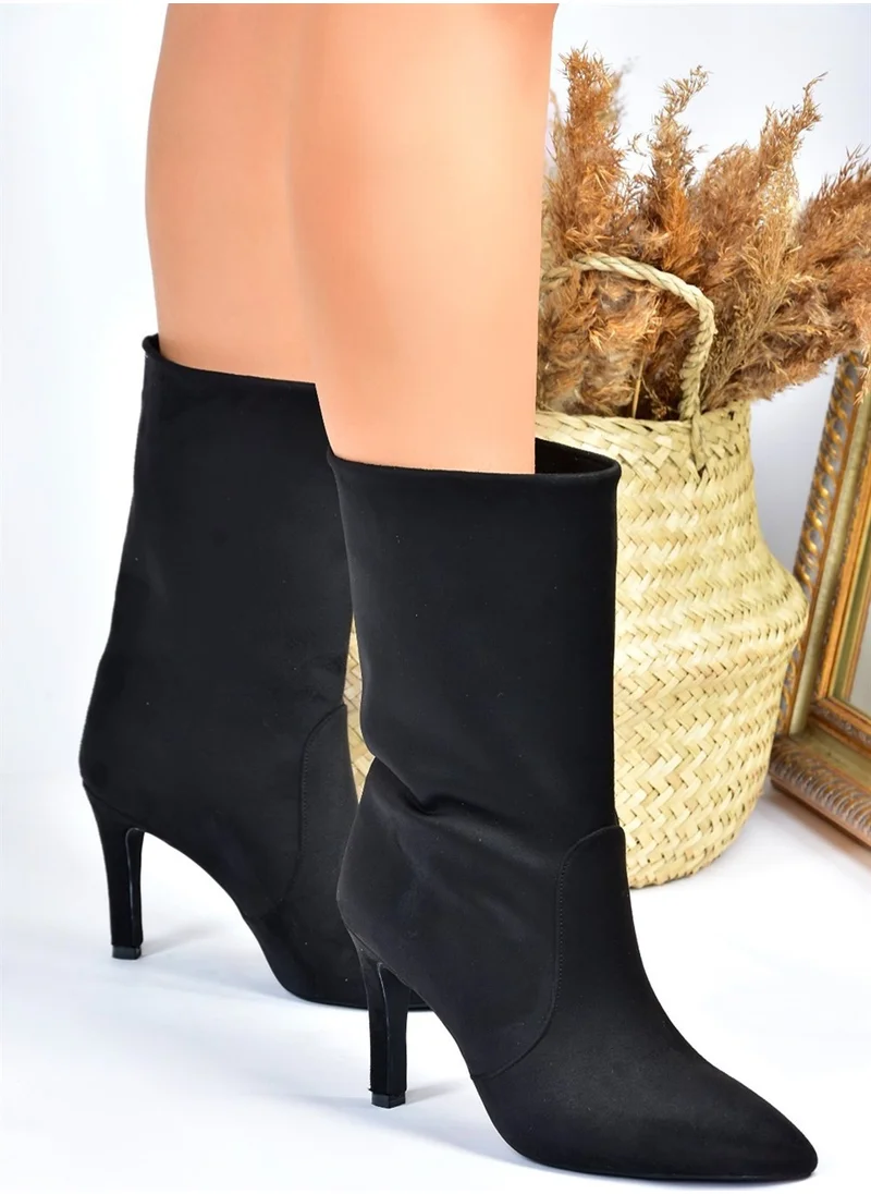 فوكس شوز Black Suede Women's Boots L404891302