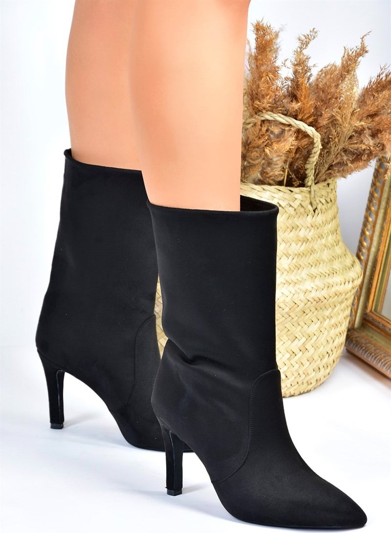 Fox Shoes Black Suede Women's Boots L404891302  - Image 3