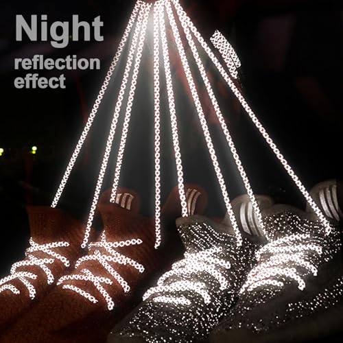 DELELE 2 Pairs 4/25" Thick Round Reflective Shoe Laces Dark Purple Safety Highlight Rope 47 inches - Image 4