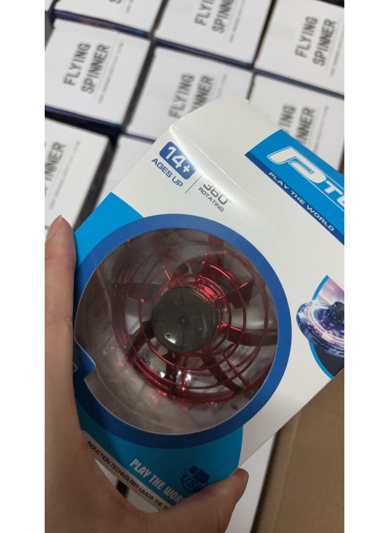 Arabest - 1 x 5 pcs UFO Gesture Control Flying Spinner Toy Red fidget spinner - Image 1