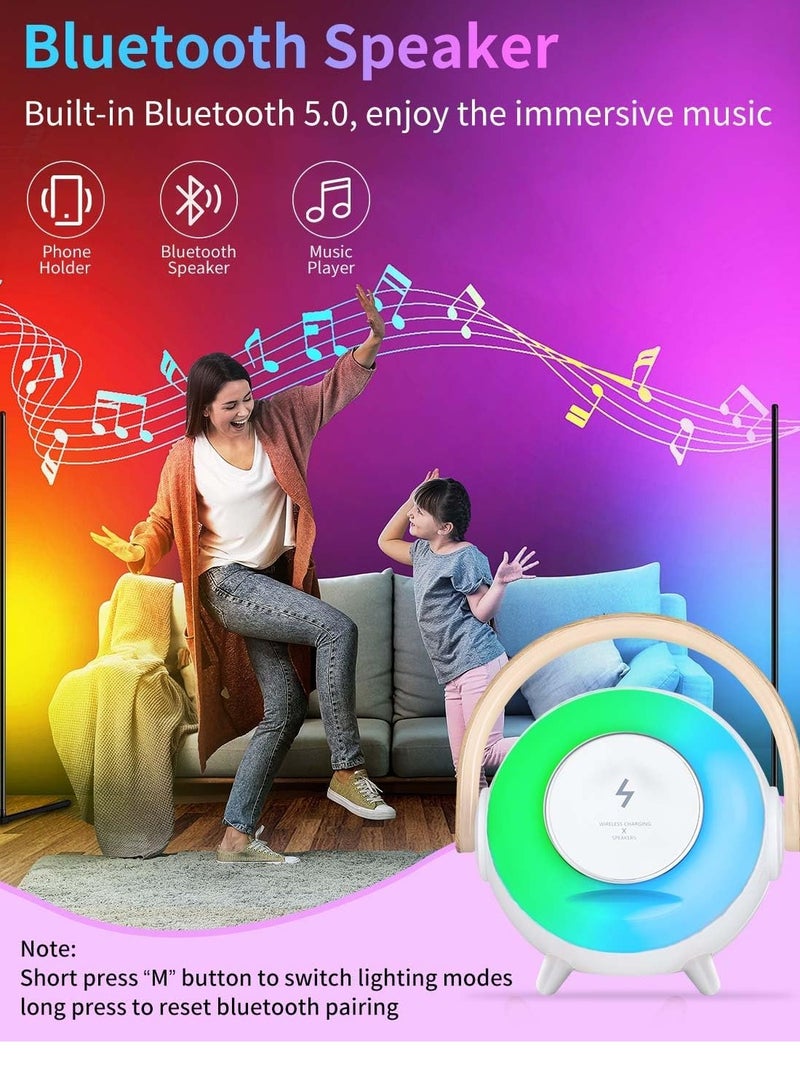 General Wireless Bluetooth speaker portable charging, 10W night light with charger, 3-in-1 ambient light, gifts for teenagers and children  - Image 4
