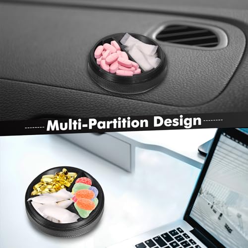 OFBIC Pouch Container with Divider and Screw-Top Lid, Plastic Container & Can Compatible with ZYN/NZE/Alpha, Lightweight and Waterproof Box, Comes with Sun Visor Clip (Twist Lid-Light Refracting) - Image 5