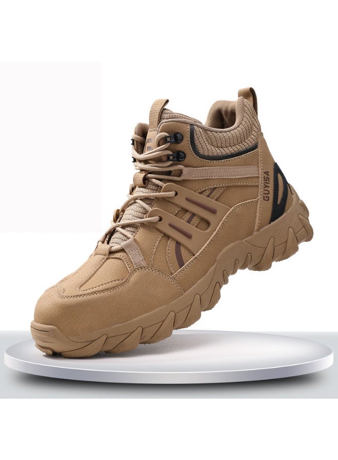 NIBEMINENT Men Safety boots Anti-smash Steel toe shoes Anti puncture Work Boots Comfort wear-resistant Indestructible shoes - Image 1