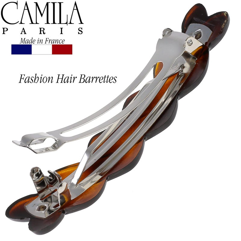Camila Paris CP2427 French Hair Barrette Clip for Girls Braided, Tortoise Shell, Automatic Clasp, Strong Hold Grip Hair Clips for Women, No Slip Durable Styling Girls Hair Accessories, Made in France - Image 5