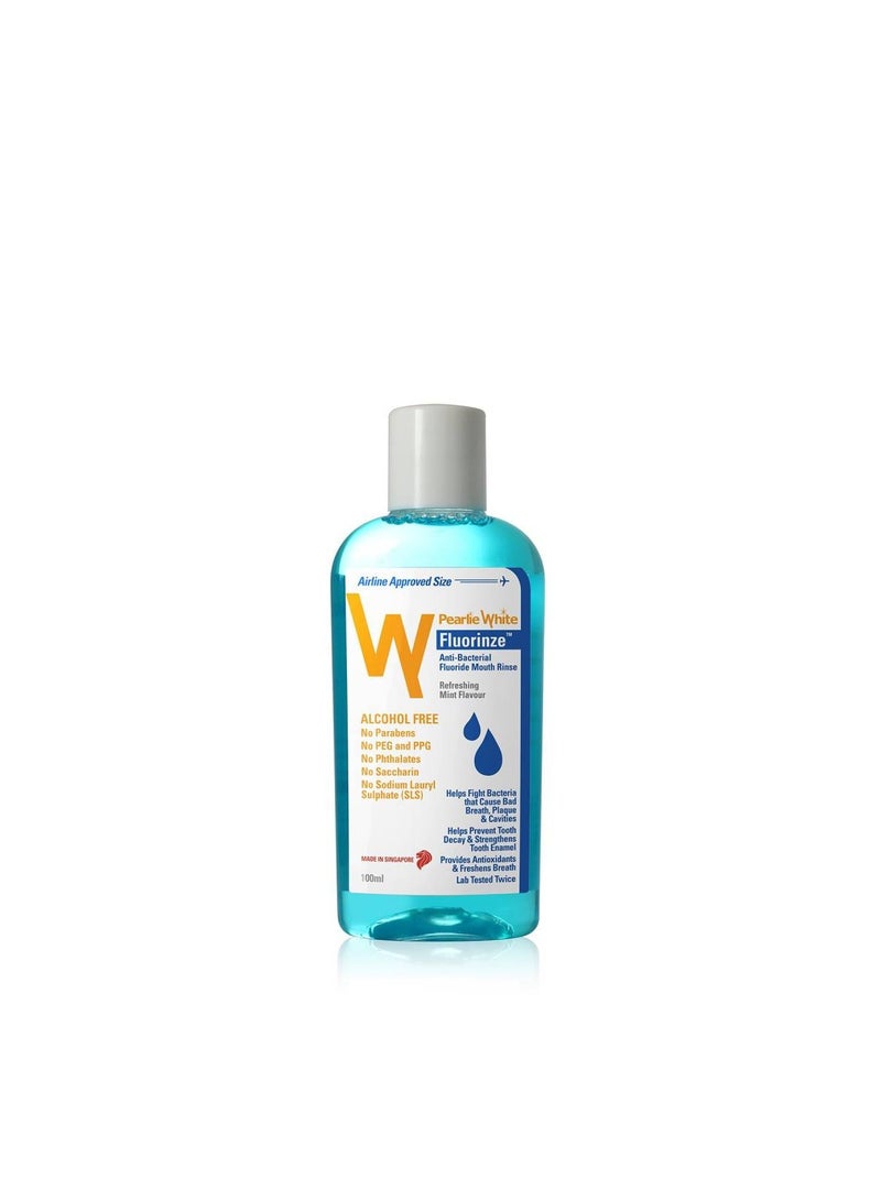 Pearlie White Fluorinze Mouth Wash 100Ml - Image 1
